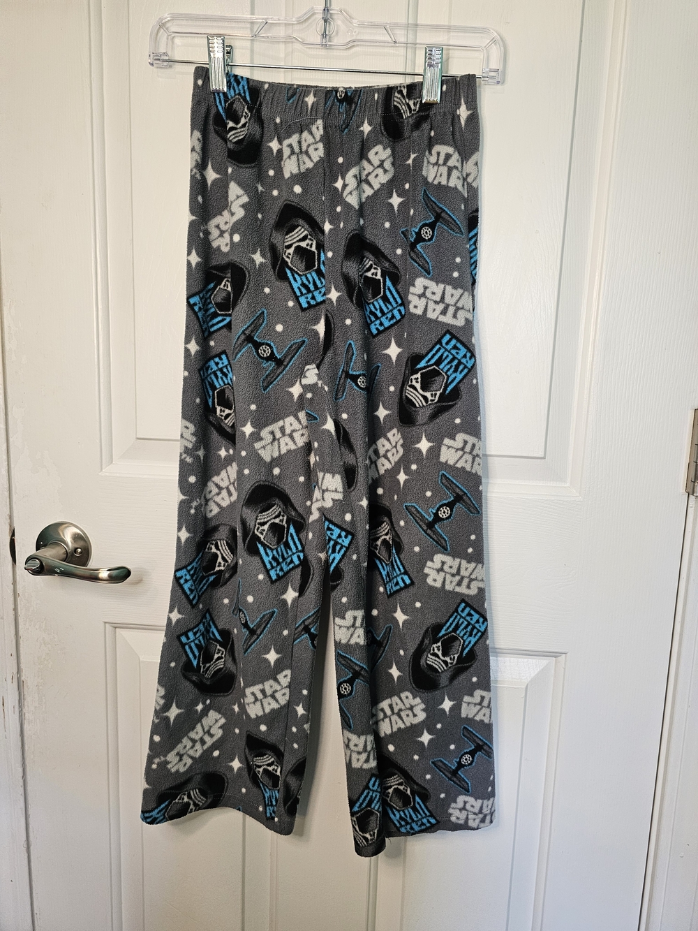 Star Wars Kids Gray & Blue Fleece Pajama Pants Boys size 10/12